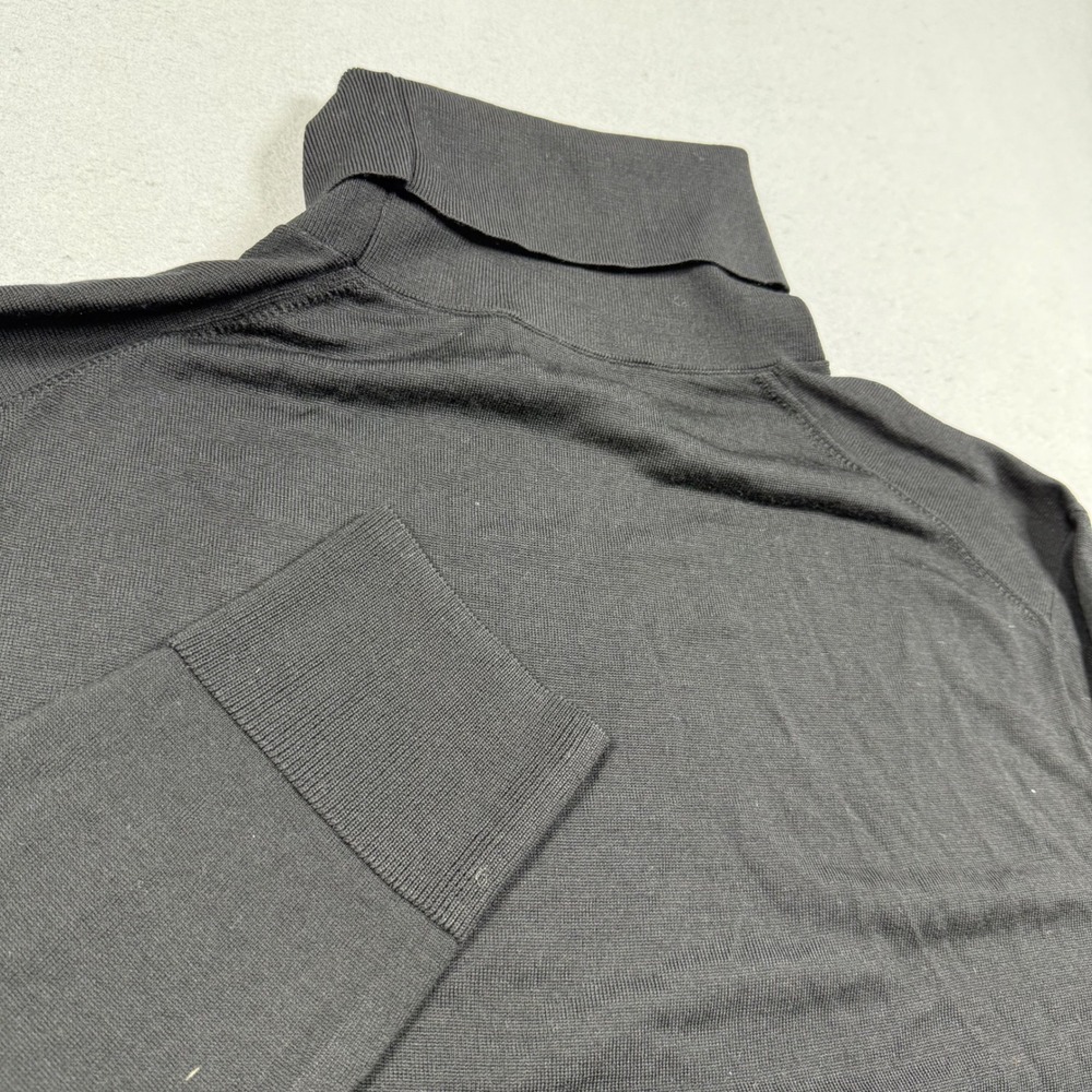 Brooks Brothers Brookstech Merino Wool Turtleneck Sweater Mens XL Black